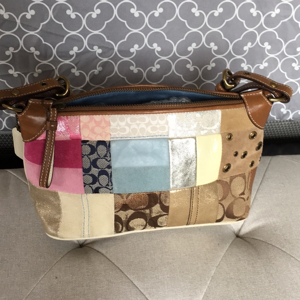 Coach multi pattern shoulder bag.